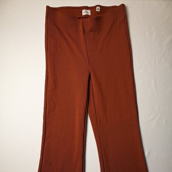 Aritzia Wilfred Flare Leggings Size 2XS Low Rise Burnt Orange Color - Picture 2 of 9